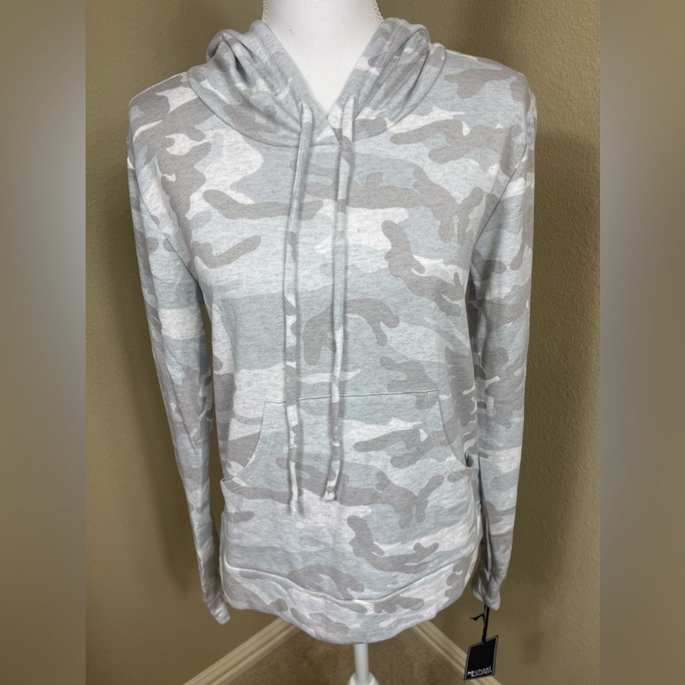 NWT Michael Lauren lightweight grey camo hoodie size medium